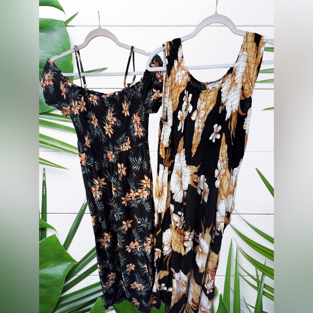 2 long Hawaiian style dresses